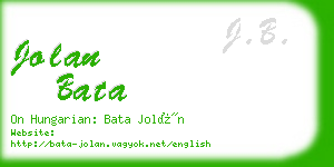 jolan bata business card